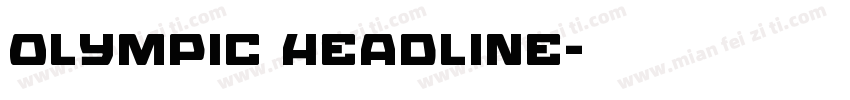 Olympic Headline字体转换